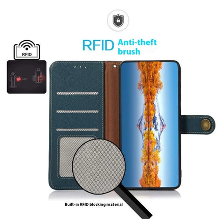 KHAZNEH For OnePlus 13 Case Genuine Cow Leather Wallet Phone Cover