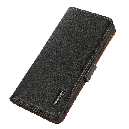 KHAZNEH For OnePlus 13 Phone Case Genuine Cow Leather Cover RFID Blocking