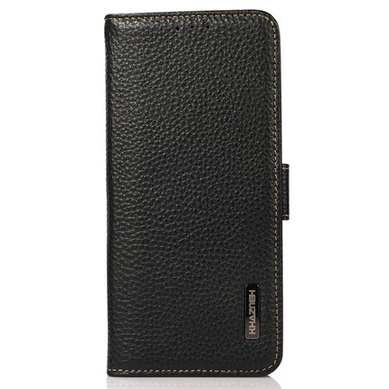 KHAZNEH For OnePlus 13 Phone Case Genuine Cow Leather Cover RFID Blocking