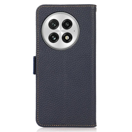 KHAZNEH For OnePlus 13 Phone Case Genuine Cow Leather Cover RFID Blocking