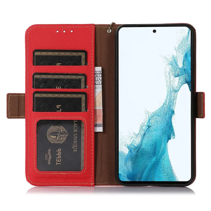 TJ For OnePlus 13 Case RFID Blocking Genuine Cow Leather Phone Cover