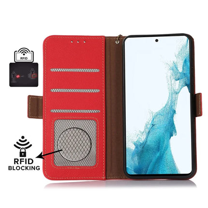 TJ For OnePlus 13 Case RFID Blocking Genuine Cow Leather Phone Cover