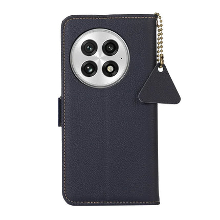 TJ For OnePlus 13 Case RFID Blocking Genuine Cow Leather Phone Cover