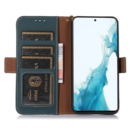 TJ For OnePlus 13 Case RFID Blocking Genuine Cow Leather Phone Cover