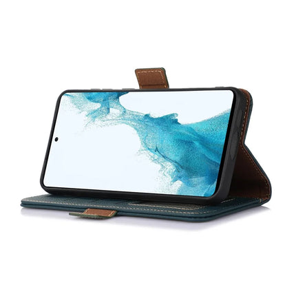 TJ For OnePlus 13 Case RFID Blocking Genuine Cow Leather Phone Cover