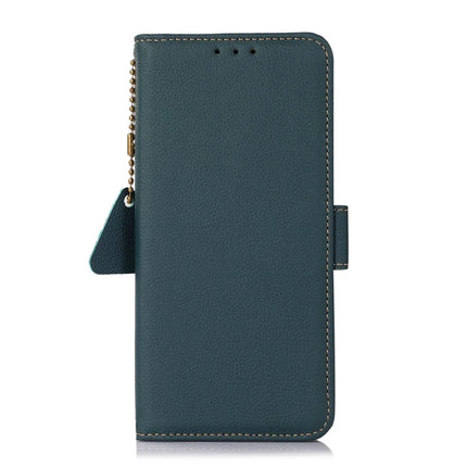 TJ For OnePlus 13 Case RFID Blocking Genuine Cow Leather Phone Cover