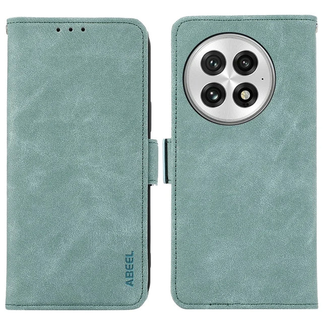 ABEEL For OnePlus 13 Case PU Leather Folio Stand View RFID Blocking Phone Cover - Baby Blue
