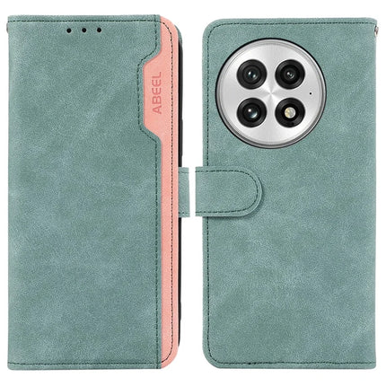 ABEEL For OnePlus 13 Case Color Splicing Leather Flip Phone Cover RFID Blocking - Baby Blue
