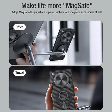 NILLKIN Camshield Prop Magnetic Series for Oppo Find X8 Pro 5G Case Compatible with MagSafe PC+TPU Phone Cover with Camera Cover