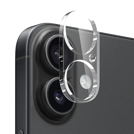 NORTHJO for iPhone 16 Plus TPU Clear Phone Case with Tempered Glass Screen Protector and Lens Film