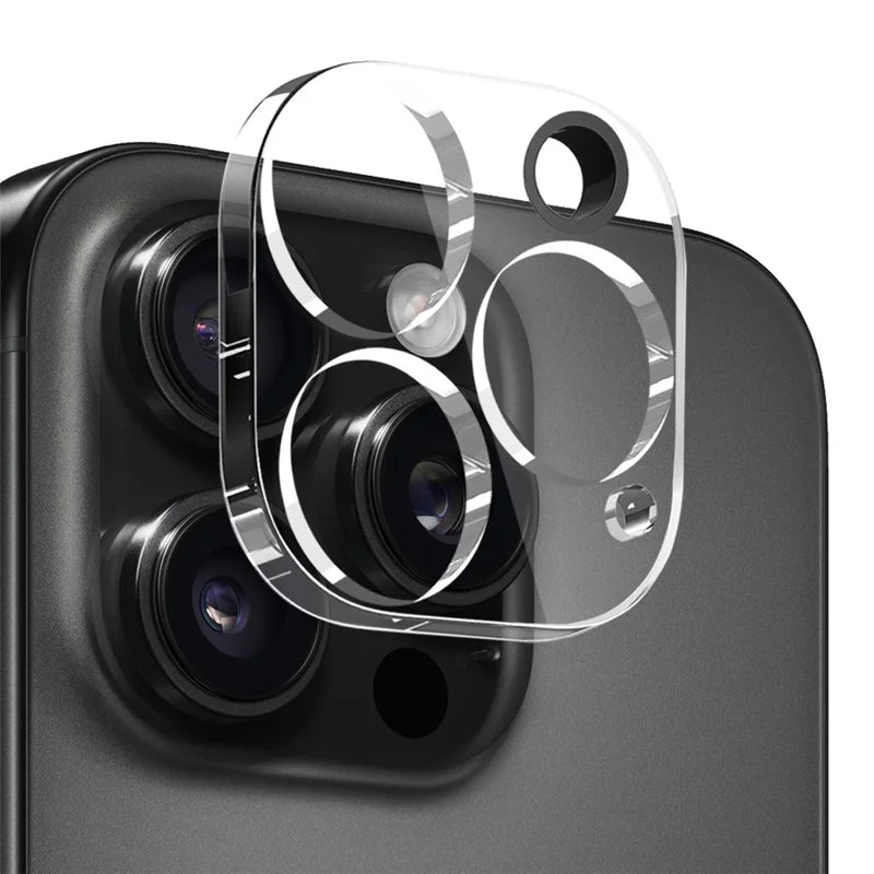 ShopCaseCart Cover Case iPhone 16 Pro TPU Clear Phone Protective cover with Tempered Glass Screen Protector and Lens Film