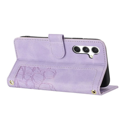 For Samsung Galaxy A05s 4G Case Tulip Leather Phone Cover with 5 Card Slots Wallet