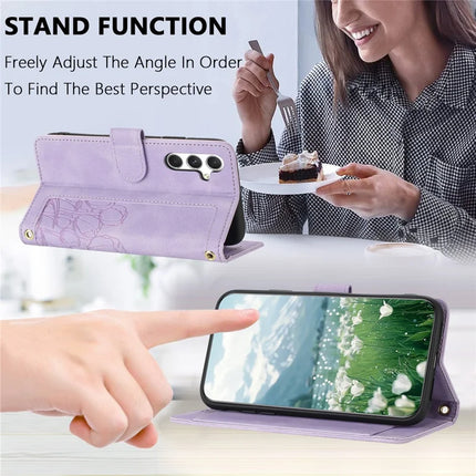 For Samsung Galaxy A05s 4G Case Tulip Leather Phone Cover with 5 Card Slots Wallet