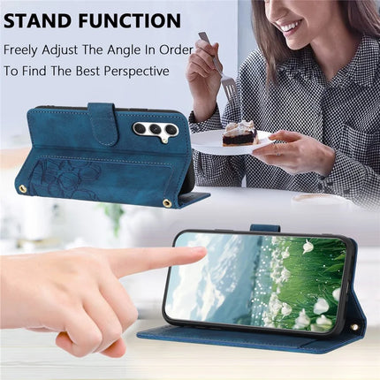 For Samsung Galaxy A05s 4G Case Tulip Leather Phone Cover with 5 Card Slots Wallet