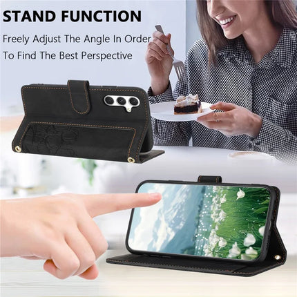 For Samsung Galaxy A05s 4G Case Tulip Leather Phone Cover with 5 Card Slots Wallet