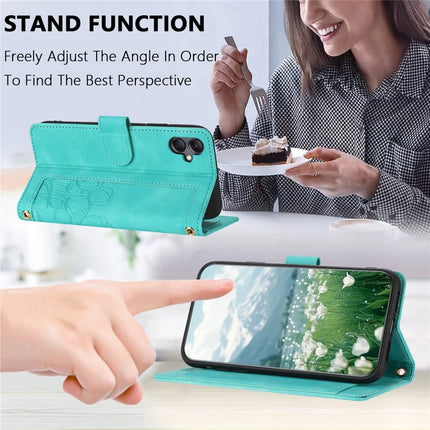 For Samsung Galaxy A06 Case Tulip Leather Phone Cover with 5 Card Slots Wallet