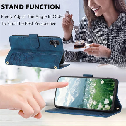 For Samsung Galaxy A06 Case Tulip Leather Phone Cover with 5 Card Slots Wallet
