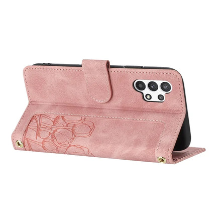 For Samsung Galaxy A13 4G / 5G Case Tulip Leather Phone Cover with 5 Card Slots Wallet
