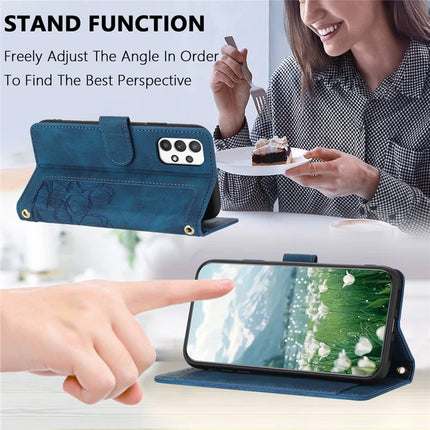 For Samsung Galaxy A23 5G (Global Version) / A23 4G Case Tulip Leather Phone Cover with 5 Card Slots Wallet