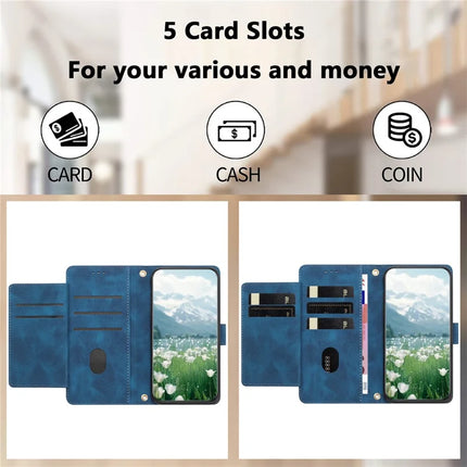 For Samsung Galaxy A32 5G / M32 5G Case Tulip Leather Phone Cover with 5 Card Slots Wallet