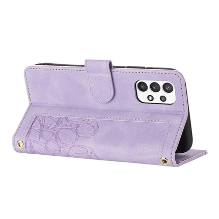 For Samsung Galaxy A33 5G Case Tulip Leather Phone Cover with 5 Card Slots Wallet