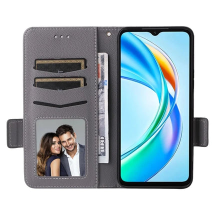 For Honor X5b / X5b Plus Case Litchi Texture PU Leather Wallet Flip Phone Cover