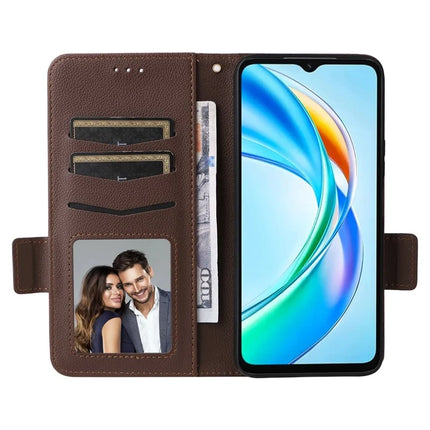 For Honor X5b / X5b Plus Case Litchi Texture PU Leather Wallet Flip Phone Cover