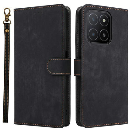 For Honor X5b / X5b Plus Wallet Case RFID Blocking PU Leather Cover Stand View - Black