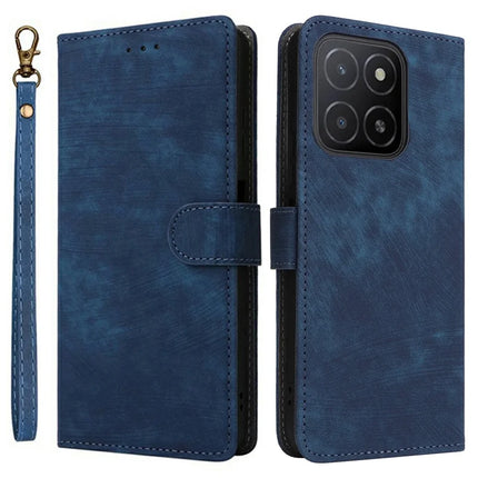 For Honor X5b / X5b Plus Wallet Case RFID Blocking PU Leather Cover Stand View - Blue