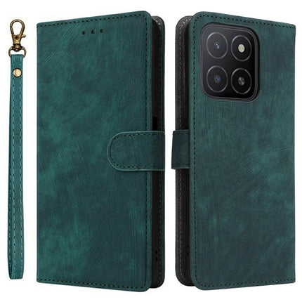 For Honor X5b / X5b Plus Wallet Case RFID Blocking PU Leather Cover Stand View - Green
