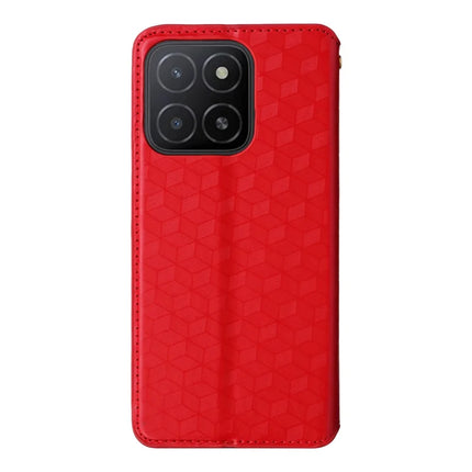 For Honor X5b / X5b Plus Wallet Case Rhombus Imprinted Leather Phone Cover