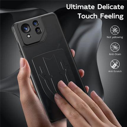 For Asus ROG Phone 8 Pro 5G / Phone 8 5G Shield Heat Dissipation Phone Case Liquid Silicone+PC Back Cover