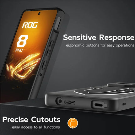 For Asus ROG Phone 8 Pro 5G / Phone 8 5G Shield Heat Dissipation Phone Case Liquid Silicone+PC Back Cover