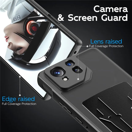 For Asus ROG Phone 8 Pro 5G / Phone 8 5G Shield Heat Dissipation Phone Case Liquid Silicone+PC Back Cover