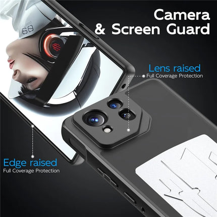 For Asus ROG Phone 8 Pro 5G / Phone 8 5G Shield Heat Dissipation Phone Case Liquid Silicone+PC Back Cover