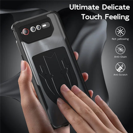 For Asus ROG Phone 7 5G / Phone 6 5G Shield Heat Dissipation Phone Case Liquid Silicone+PC Back Cover