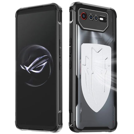 For Asus ROG Phone 7 5G / Phone 6 5G Shield Heat Dissipation Phone Case Liquid Silicone+PC Back Cover - Silver