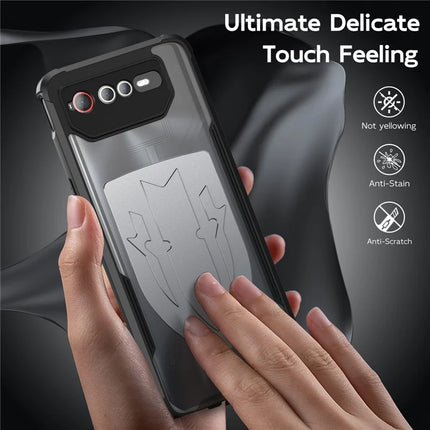For Asus ROG Phone 7 5G / Phone 6 5G Shield Heat Dissipation Phone Case Liquid Silicone+PC Back Cover