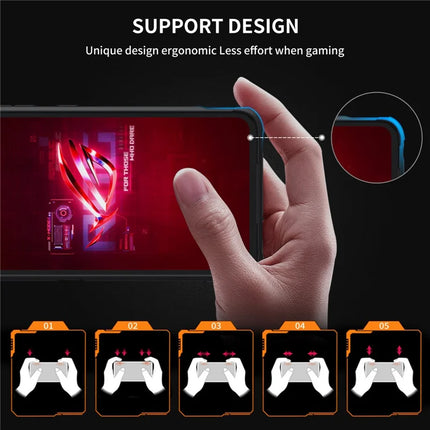 For Asus ROG Phone 7 5G / Phone 6 5G Shield Heat Dissipation Phone Case Liquid Silicone+PC Back Cover
