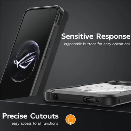 For Asus ROG Phone 7 5G / Phone 6 5G Shield Heat Dissipation Phone Case Liquid Silicone+PC Back Cover