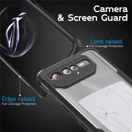 For Asus ROG Phone 7 5G / Phone 6 5G Shield Heat Dissipation Phone Case Liquid Silicone+PC Back Cover