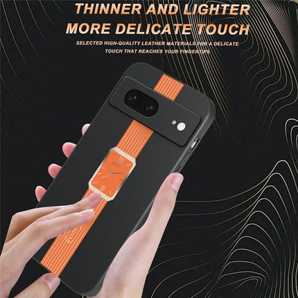 KADEM For Google Pixel 8 Case Leather+TPU+Acrylic Anti-Scratch Phone Cover