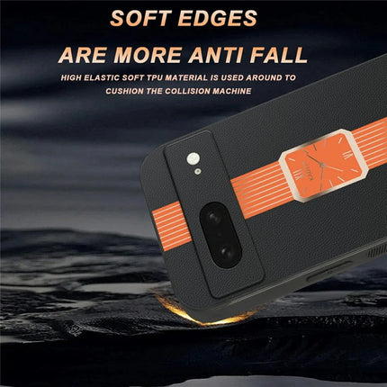 KADEM For Google Pixel 8 Case Leather+TPU+Acrylic Anti-Scratch Phone Cover