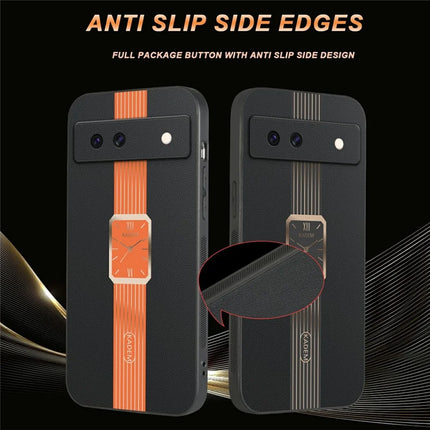 KADEM For Google Pixel 8a Case Leather+TPU+Acrylic Anti-Scratch Phone Cover