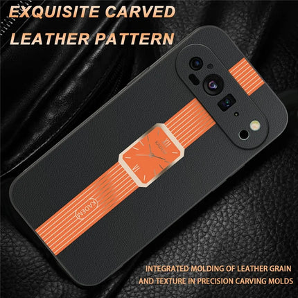KADEM For Google Pixel 9 Case Leather+TPU+Acrylic Anti-Scratch Phone Cover