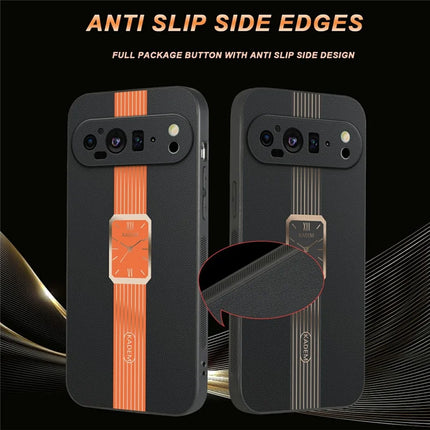KADEM For Google Pixel 9 Case Leather+TPU+Acrylic Anti-Scratch Phone Cover