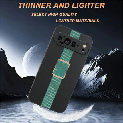 KADEM For Google Pixel 9 Case Leather+TPU+Acrylic Anti-Scratch Phone Cover