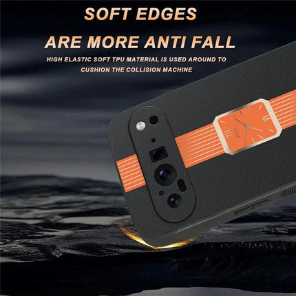 KADEM For Google Pixel 9 Pro Case Leather+TPU+Acrylic Anti-Scratch Phone Cover