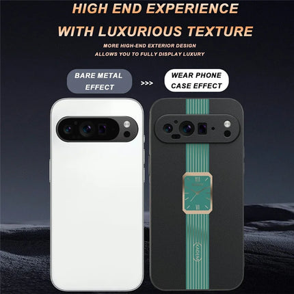 KADEM For Google Pixel 9 Pro Case Leather+TPU+Acrylic Anti-Scratch Phone Cover