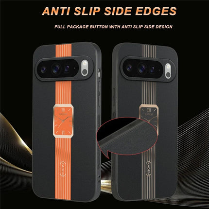 KADEM For Google Pixel 9 Pro XL Case Leather+TPU+Acrylic Anti-Scratch Phone Cover